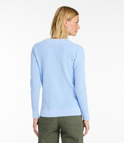 Women's Sunwashed Waffle Sweater, Splitneck | L.L.Bean sale
