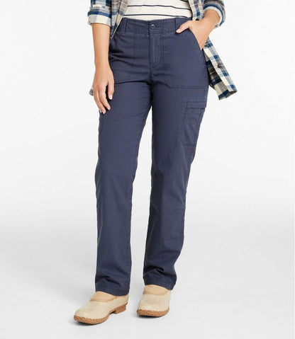 Women's 207 Vintage Cotton Canvas Pants, Mid-Rise Straight-Leg Cargo Lined | L.L.Bean outlet