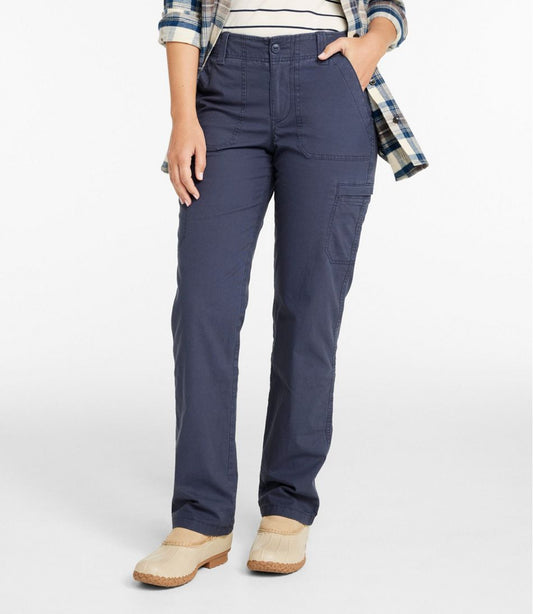 Women's 207 Vintage Cotton Canvas Pants, Mid-Rise Straight-Leg Cargo Lined | L.L.Bean outlet