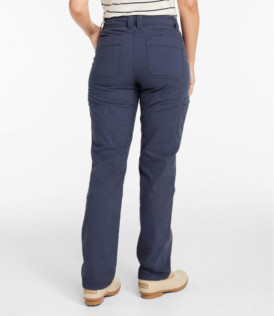 Women's 207 Vintage Cotton Canvas Pants, Mid-Rise Straight-Leg Cargo Lined | L.L.Bean outlet
