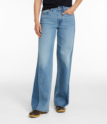 Women's Signature 1912 Premium Jeans, High-Rise Relaxed Wide-Leg | L.L.Bean on sale