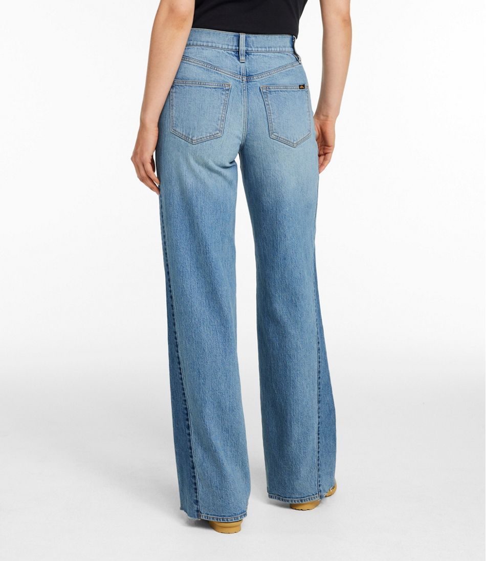 Women's Signature 1912 Premium Jeans, High-Rise Relaxed Wide-Leg | L.L.Bean on sale