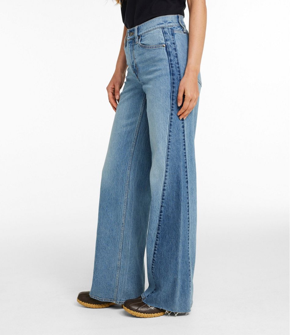Women's Signature 1912 Premium Jeans, High-Rise Relaxed Wide-Leg | L.L.Bean on sale