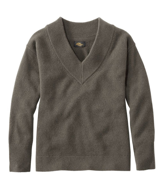 Women's Signature Premium Essential Cashmere Sweater, Relaxed V-Neck | L.L.Bean for sale