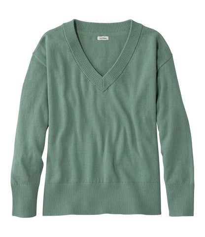 Women's Cotton/Cashmere Sweater, V-Neck | L.L.Bean on sale - US 1478