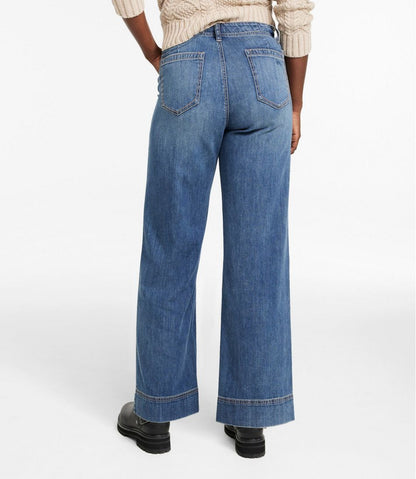 Women's Signature Utility Jeans, Mid-Rise Wide-Leg Ankle | L.L.Bean online