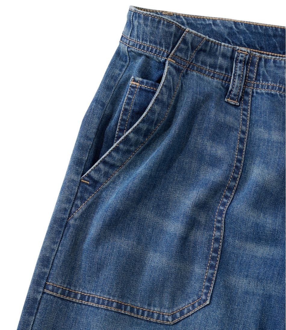 Women's Signature Utility Jeans, Mid-Rise Wide-Leg Ankle | L.L.Bean online