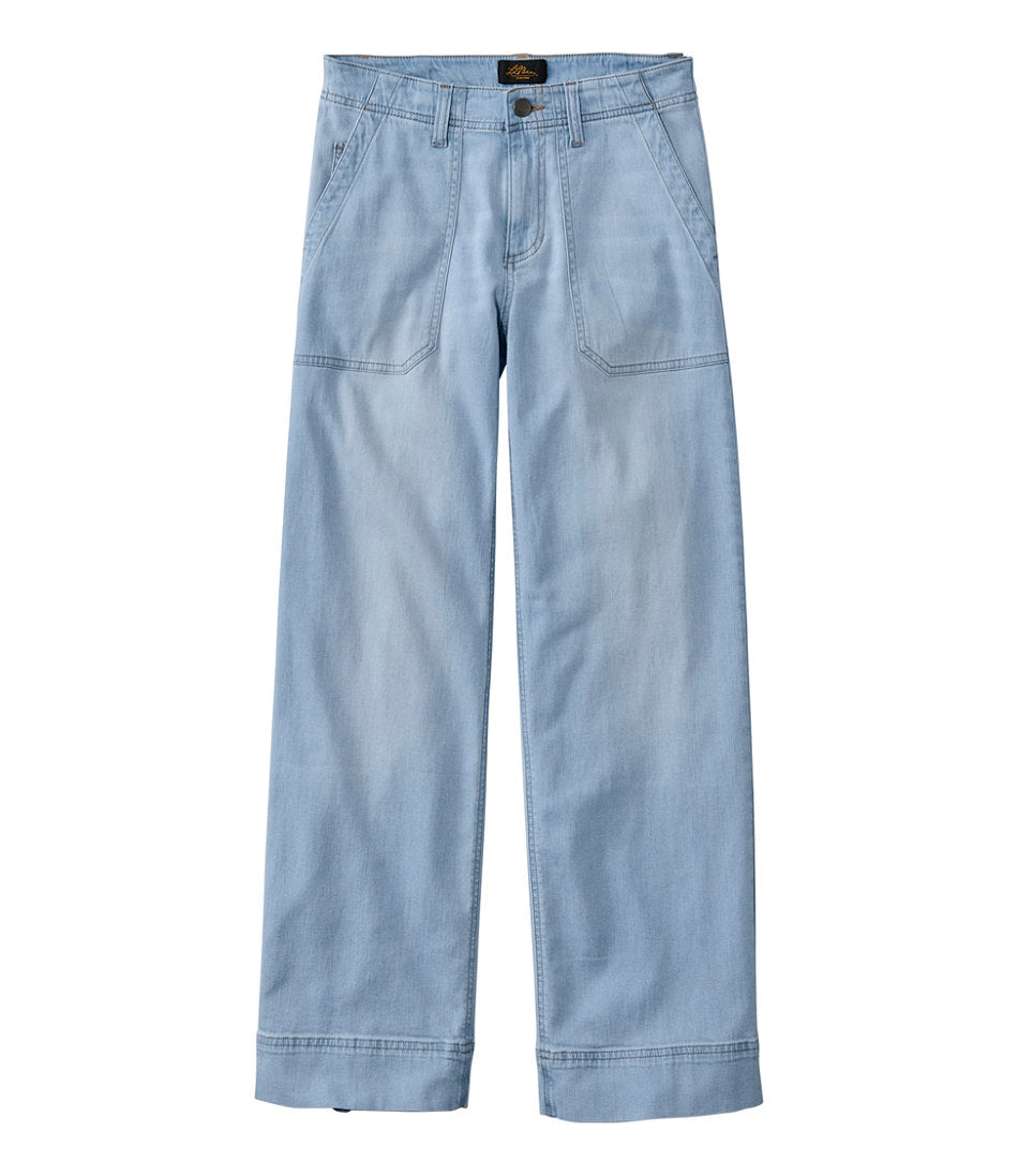 Women's Signature Utility Jeans, Mid-Rise Wide-Leg Ankle | L.L.Bean online - US 4542