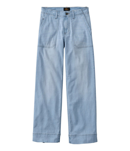 Women's Signature Utility Jeans, Mid-Rise Wide-Leg Ankle | L.L.Bean online - US 4542