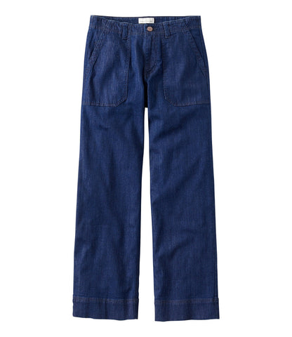 Women's Signature Utility Jeans, Mid-Rise Wide-Leg Ankle | L.L.Bean online - US 4542