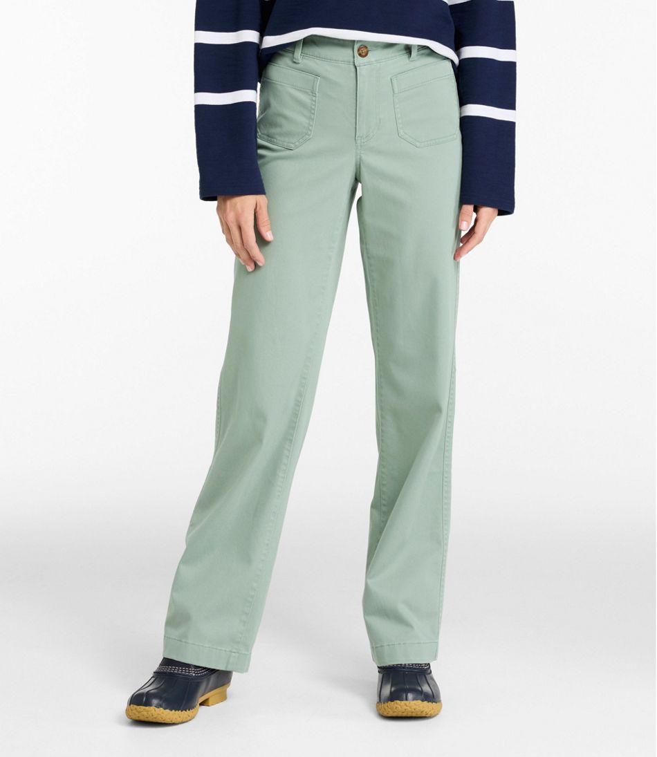 Women's Comfort Stretch Patch Pocket Pants, Mid-Rise Wide Straight-Leg Chino | L.L.Bean near me