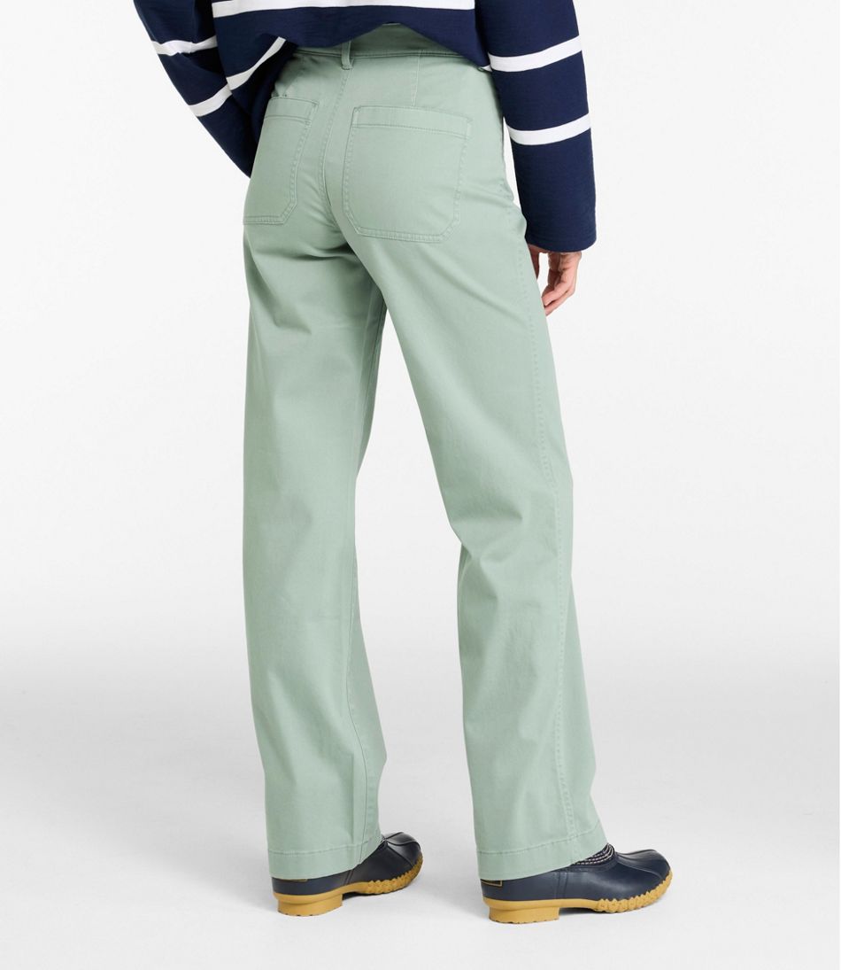 Women's Comfort Stretch Patch Pocket Pants, Mid-Rise Wide Straight-Leg Chino | L.L.Bean near me