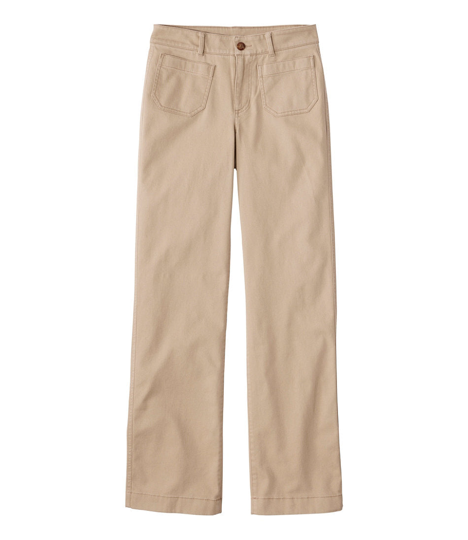 Women's Comfort Stretch Patch Pocket Pants, Mid-Rise Wide Straight-Leg Chino | L.L.Bean near me - US 7016