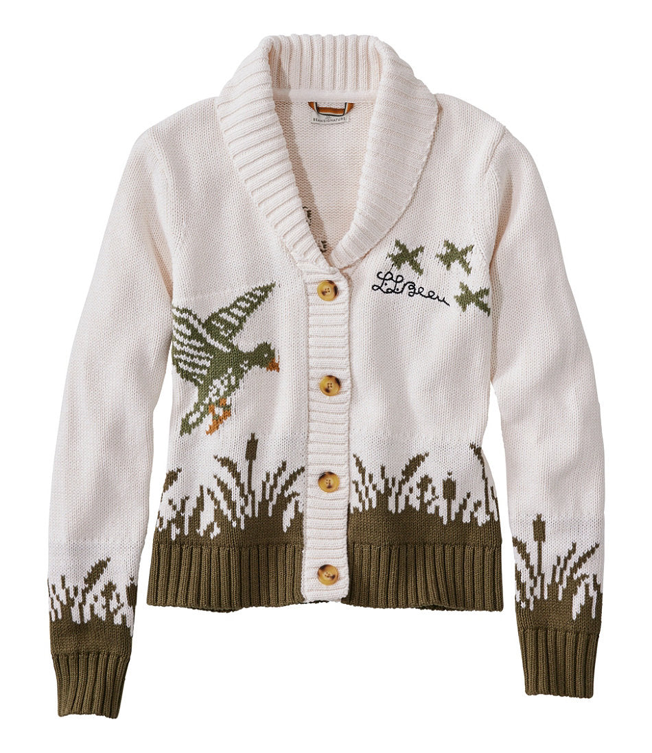 Women's Signature Original Cotton Sweater, Shawl Cardigan Novelty | L.L.Bean discount - US 1805