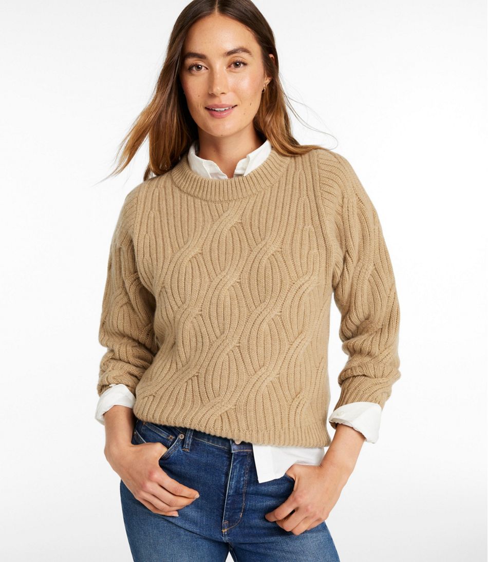 Women's Signature Premium Cashmere Cable Sweater, Crewneck | L.L.Bean near me