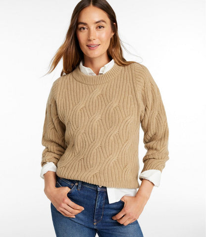 Women's Signature Premium Cashmere Cable Sweater, Crewneck | L.L.Bean near me