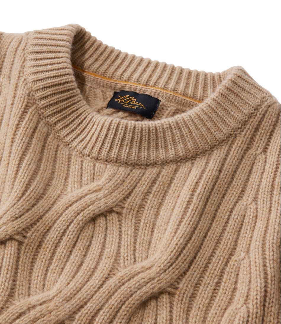 Women's Signature Premium Cashmere Cable Sweater, Crewneck | L.L.Bean near me