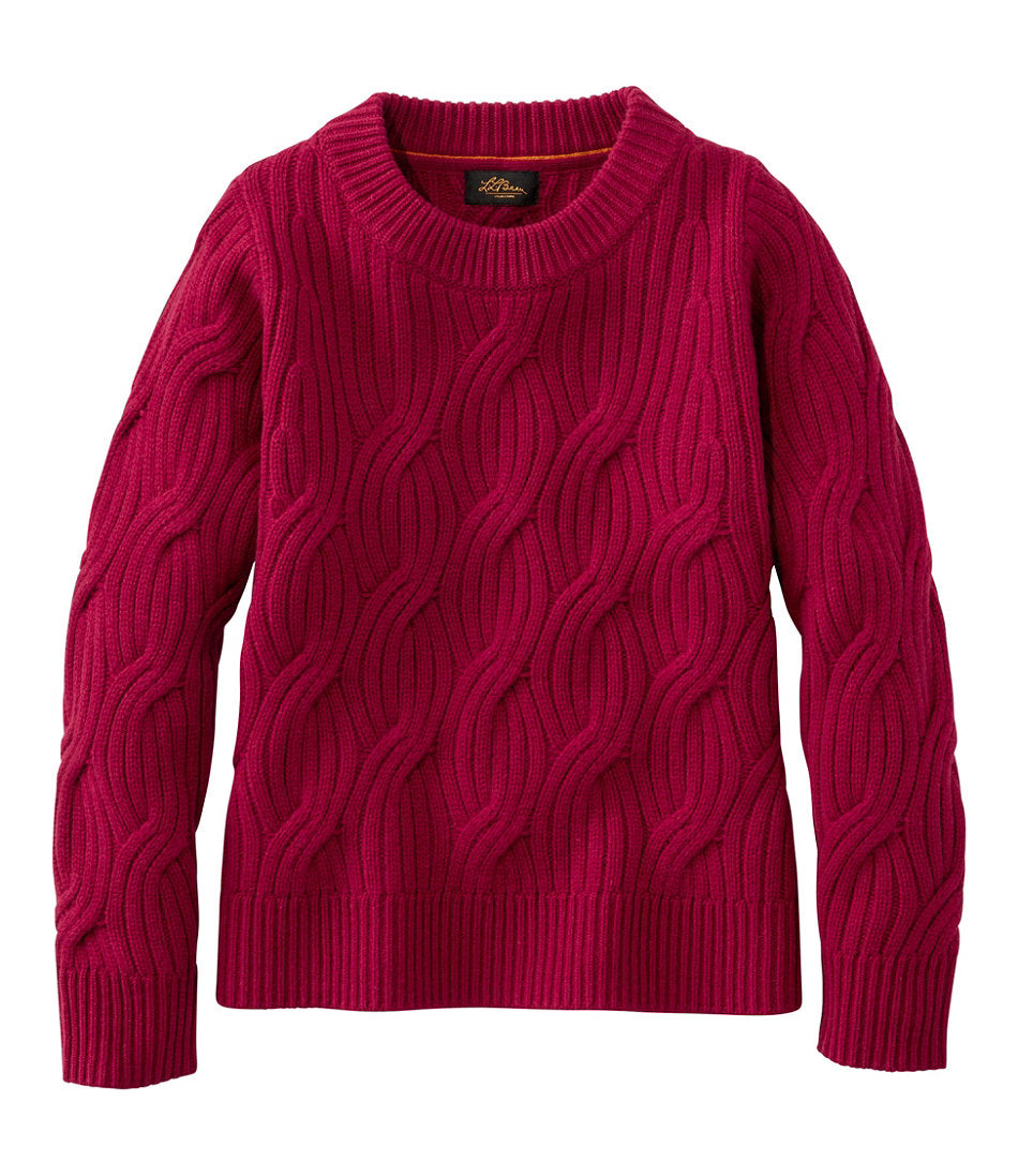 Women's Signature Premium Cashmere Cable Sweater, Crewneck | L.L.Bean near me - US 6349