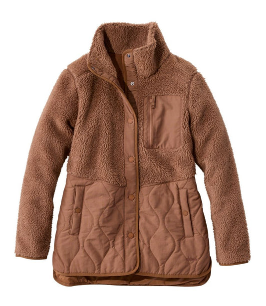 Women's Bean's Mixed Media Sherpa Fleece Jacket | L.L.Bean discount