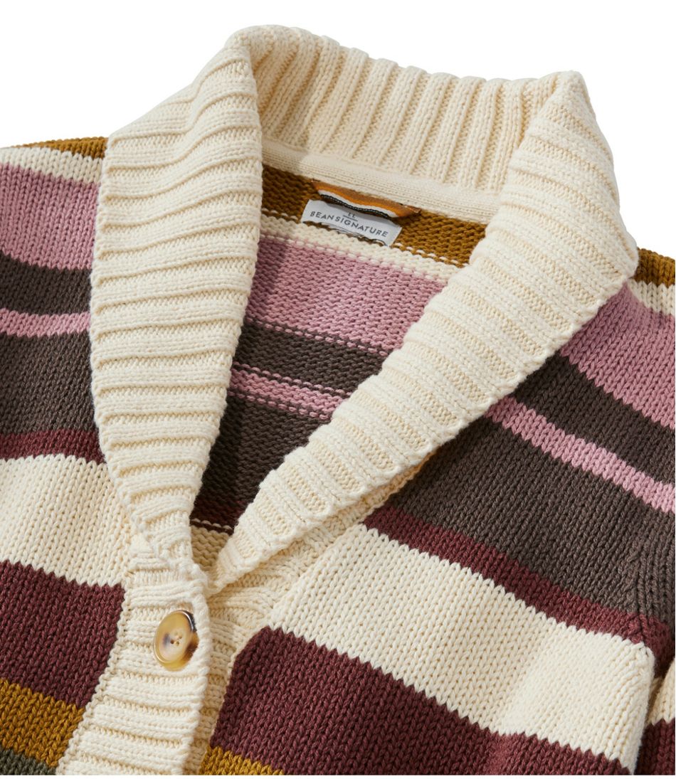 Women's Signature Original Cotton Sweater, Shawl Cardigan Stripe | L.L.Bean sale