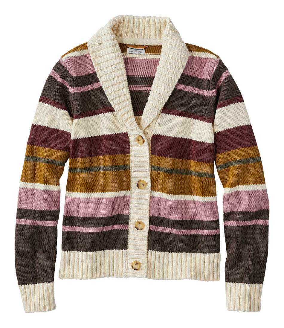 Women's Signature Original Cotton Sweater, Shawl Cardigan Stripe | L.L.Bean sale - US 2019