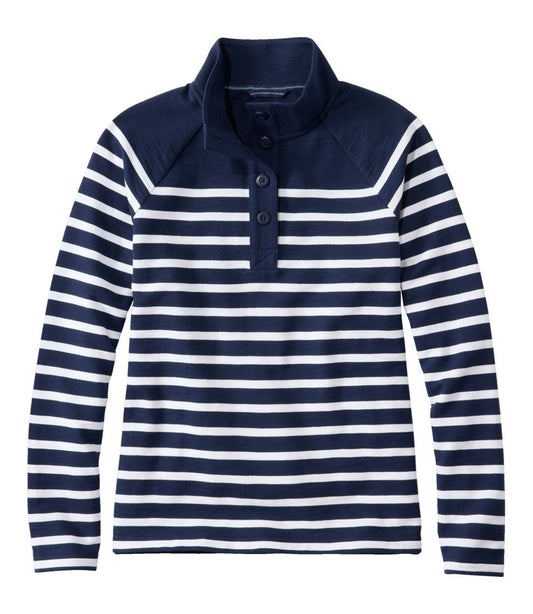 Women's Peaks Island Button Mockneck, Stripe | L.L.Bean near me