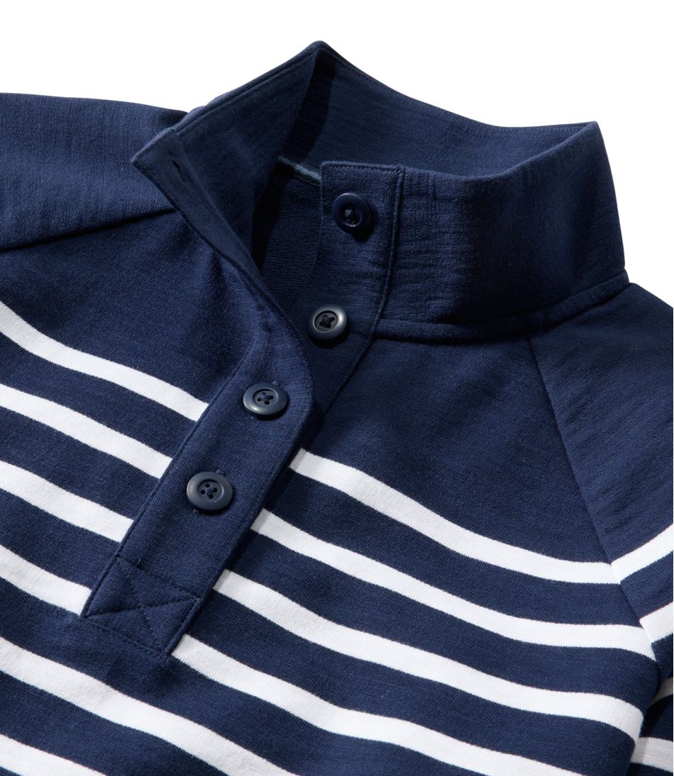Women's Peaks Island Button Mockneck, Stripe | L.L.Bean near me