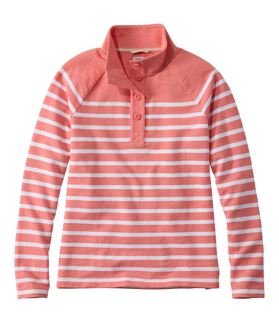 Women's Peaks Island Button Mockneck, Stripe | L.L.Bean near me - US 7217