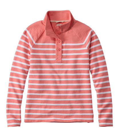 Women's Peaks Island Button Mockneck, Stripe | L.L.Bean near me - US 7217