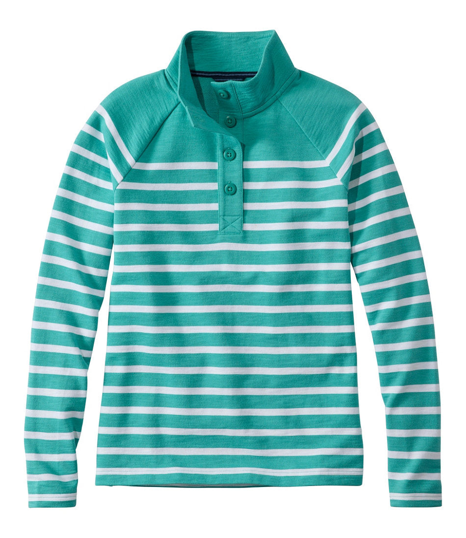 Women's Peaks Island Button Mockneck, Stripe | L.L.Bean near me - US 7217