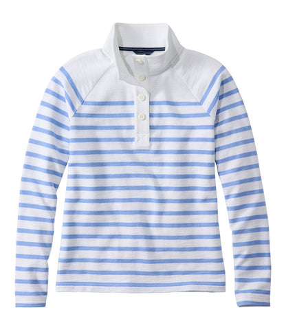 Women's Peaks Island Button Mockneck, Stripe | L.L.Bean near me - US 7217