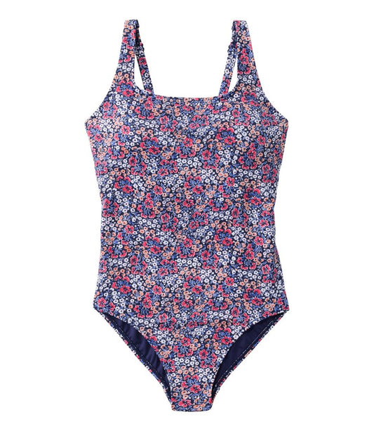 Women's L.L.Bean Coastal Essential Scoop Tanksuit, Print | L.L.Bean sale