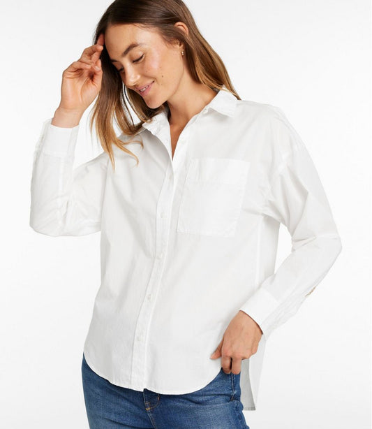Women's Signature Premium Essential Poplin Shirt, Long-Sleeve | L.L.Bean sale