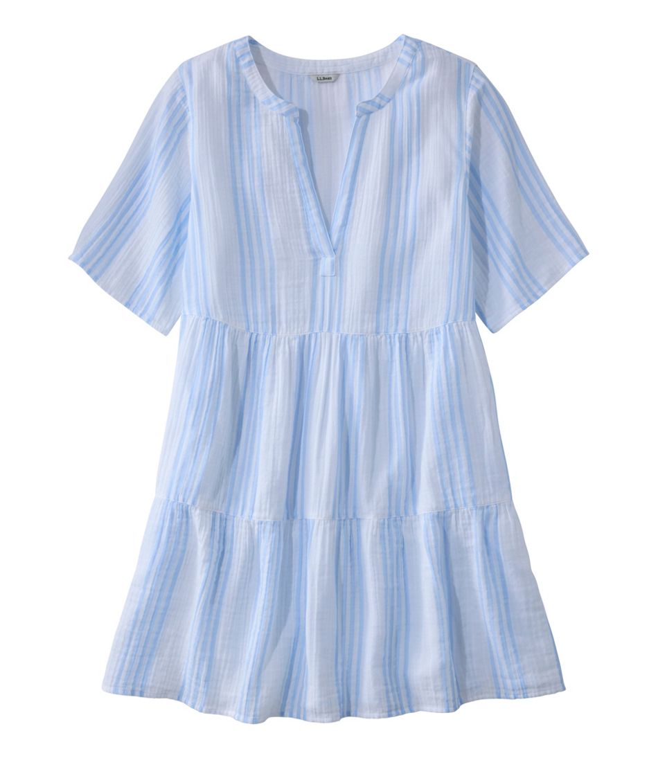 Women's Cloud Gauze Cover-Up, Tiered Dress Print | L.L.Bean online