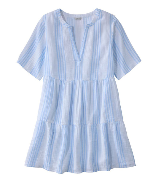Women's Cloud Gauze Cover-Up, Tiered Dress Print | L.L.Bean online
