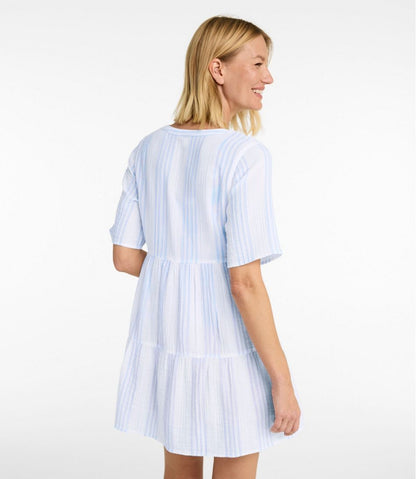 Women's Cloud Gauze Cover-Up, Tiered Dress Print | L.L.Bean online