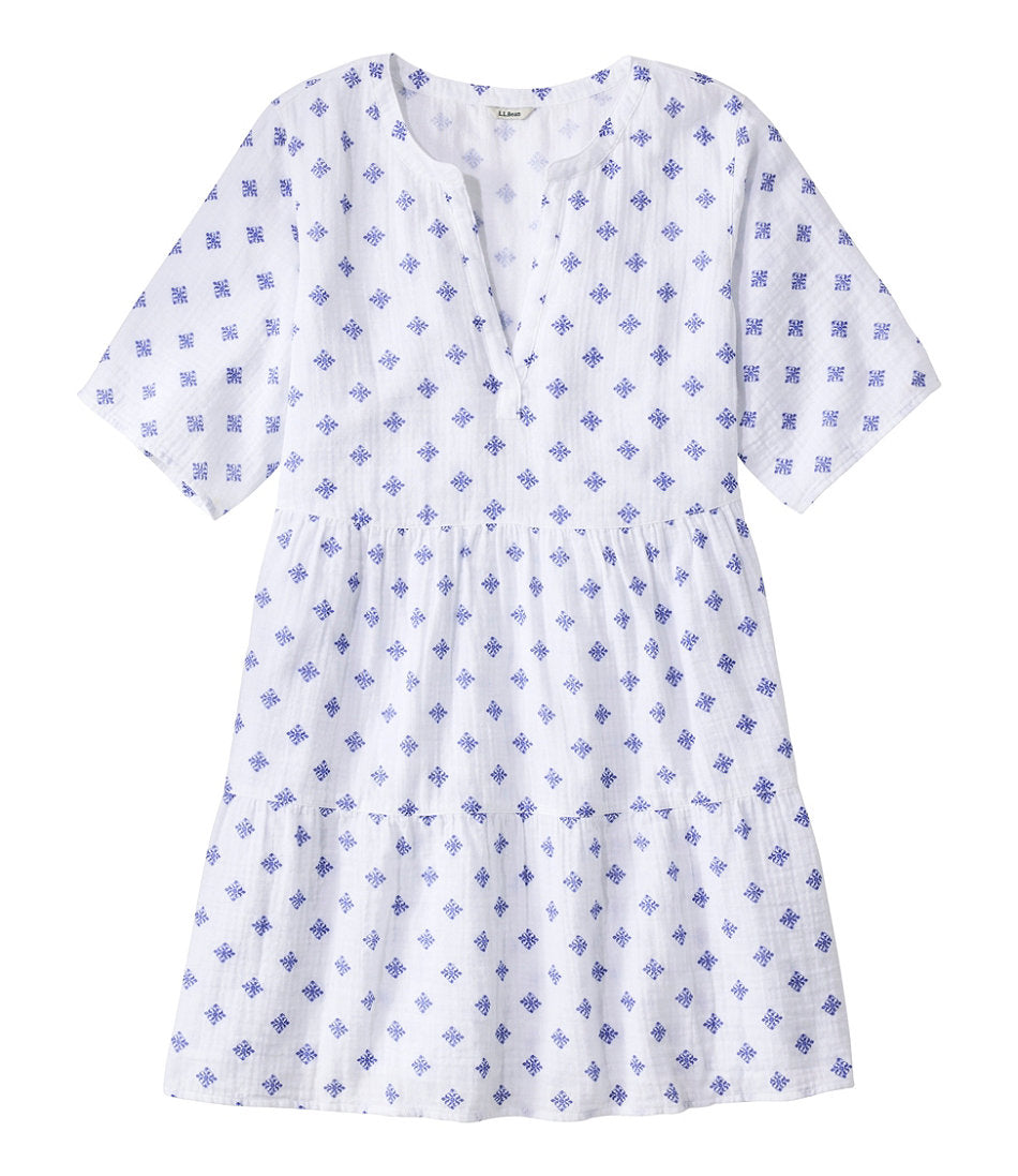 Women's Cloud Gauze Cover-Up, Tiered Dress Print | L.L.Bean online - US 8367