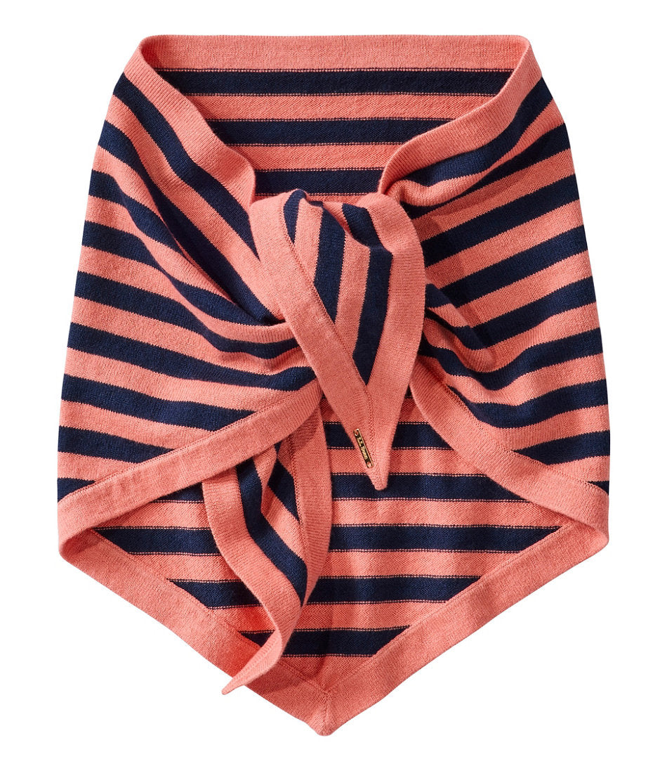 Women's Cotton/Cashmere Knit Triangle Scarf, Striped | L.L.Bean on sale - US 9797