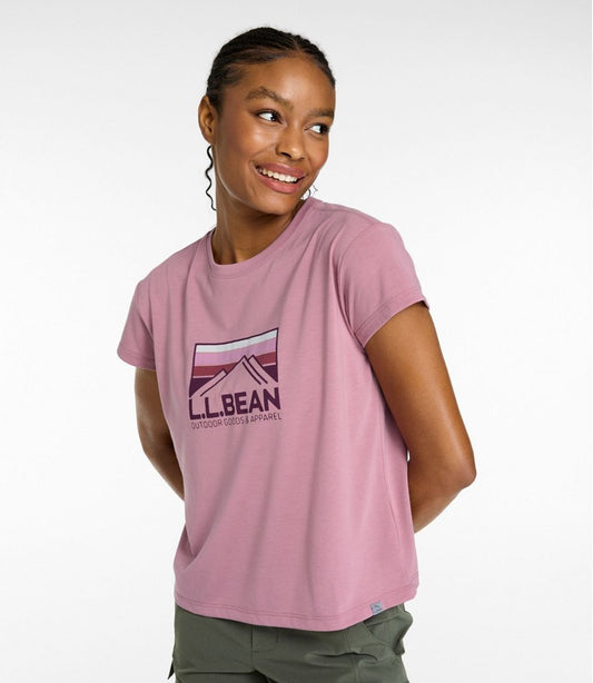 Women's Mountainside Crewneck Tee, Short-Sleeve Graphic | L.L.Bean sale