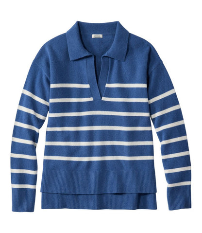 Women's Classic Cashmere Sweater, Relaxed Polo | L.L.Bean online