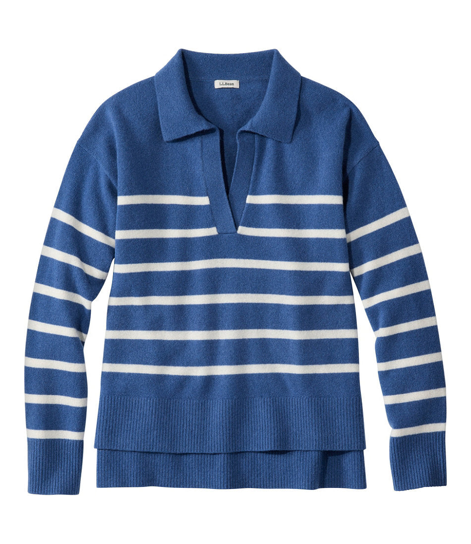 Women's Classic Cashmere Sweater, Relaxed Polo | L.L.Bean online - US 4871