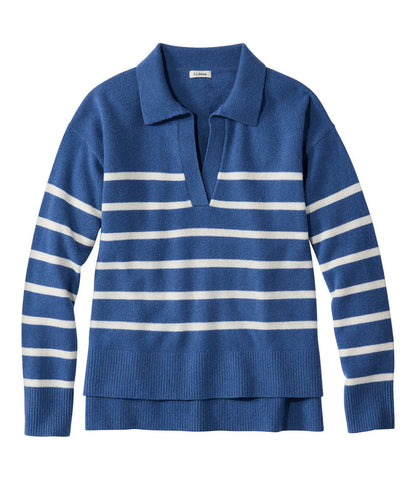 Women's Classic Cashmere Sweater, Relaxed Polo | L.L.Bean online - US 4871