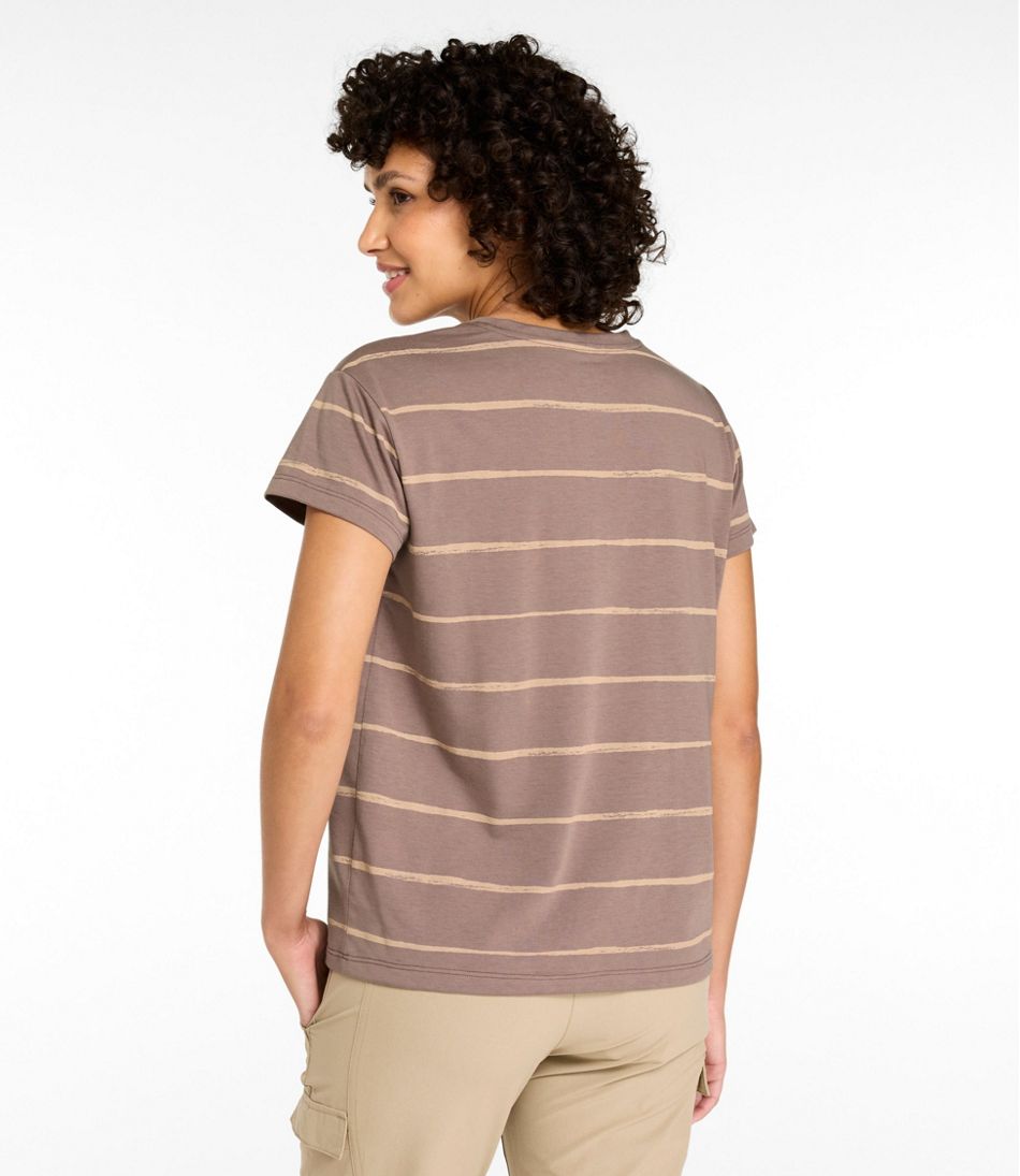 Women's Mountainside Crewneck Tee, Short-Sleeve Stripe | L.L.Bean sale