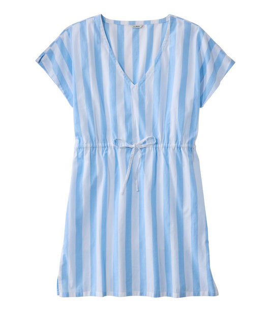 Women's L.L.Bean Coastal Cotton Cover-Up Caftan, Print | L.L.Bean on sale