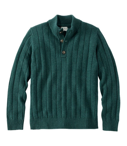 Men's Riverton Wool/Cotton Sweater, Mockneck | L.L.Bean sale