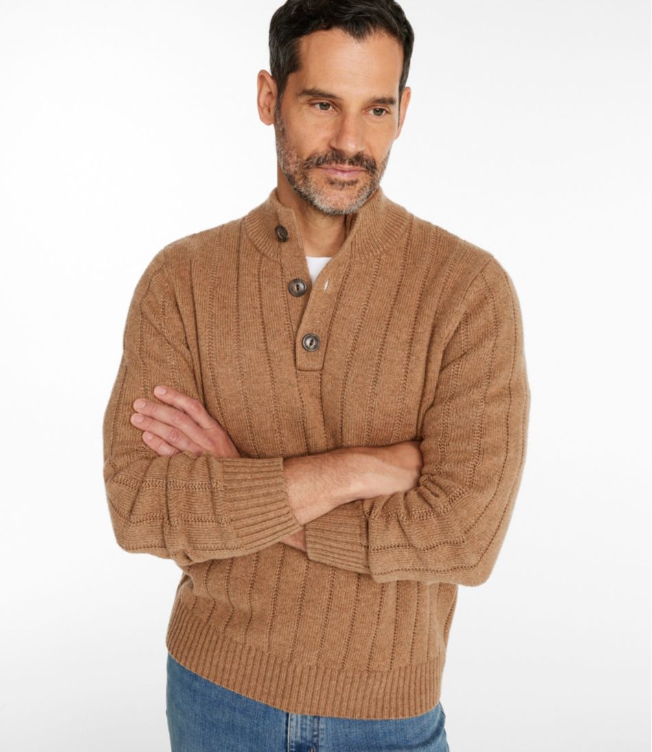Men's Riverton Wool/Cotton Sweater, Mockneck | L.L.Bean sale