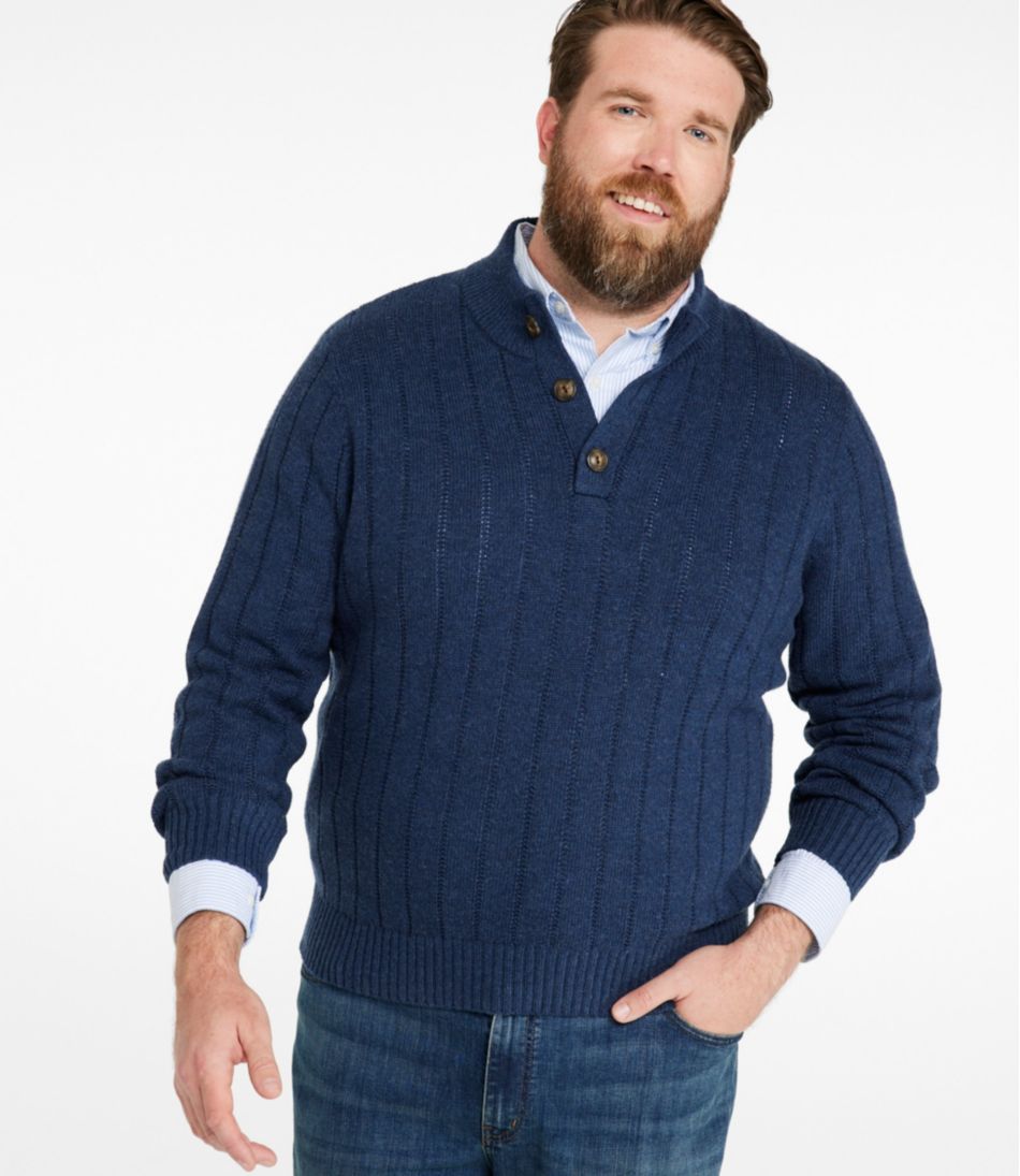 Men's Riverton Wool/Cotton Sweater, Mockneck | L.L.Bean sale