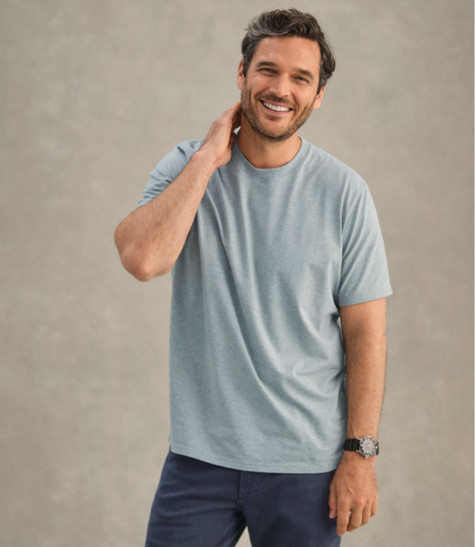 Men's Comfort Stretch Performance® Pima Tee, Short-Sleeve Without Pocket | L.L.Bean for sale
