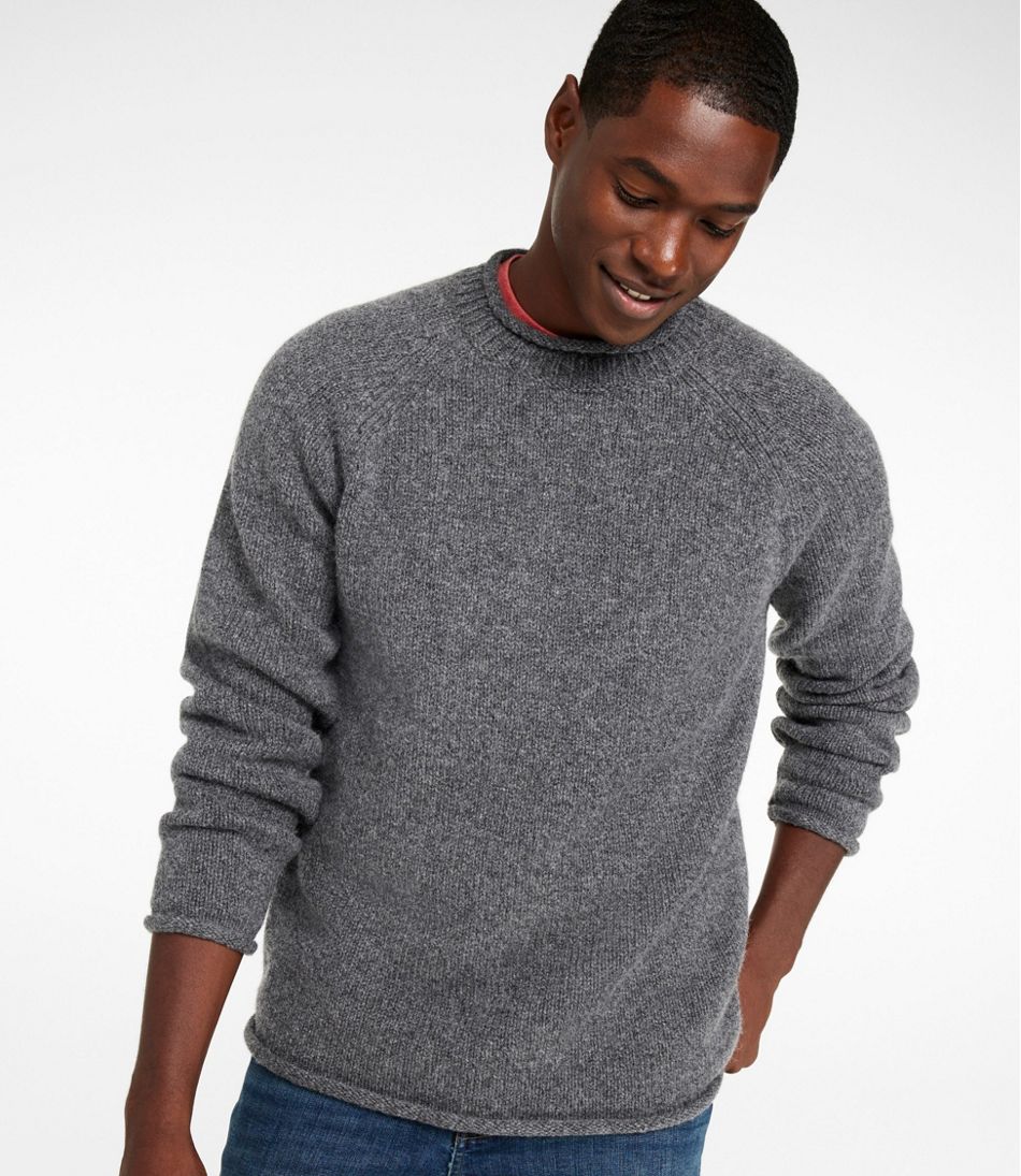 Men's Bean's Classic Ragg Wool Sweater, Rollneck | L.L.Bean outlet