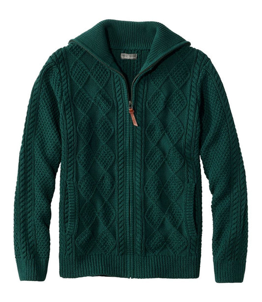 Men's Signature Cotton Fisherman Sweater, Full-Zip | L.L.Bean discount